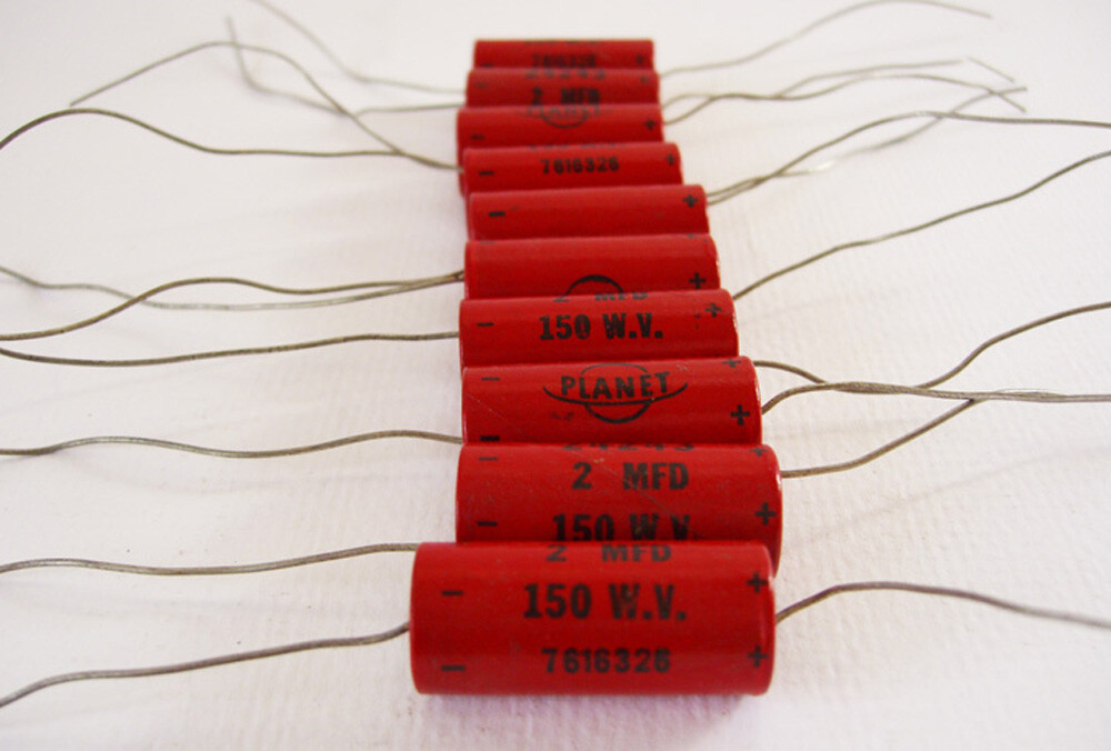 10 NOS Planet Electrolytic 2 mfd @ 150 wv Capacitor
