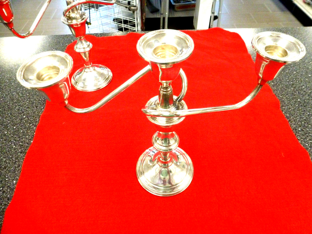 International Sterling Silver Candle Holders