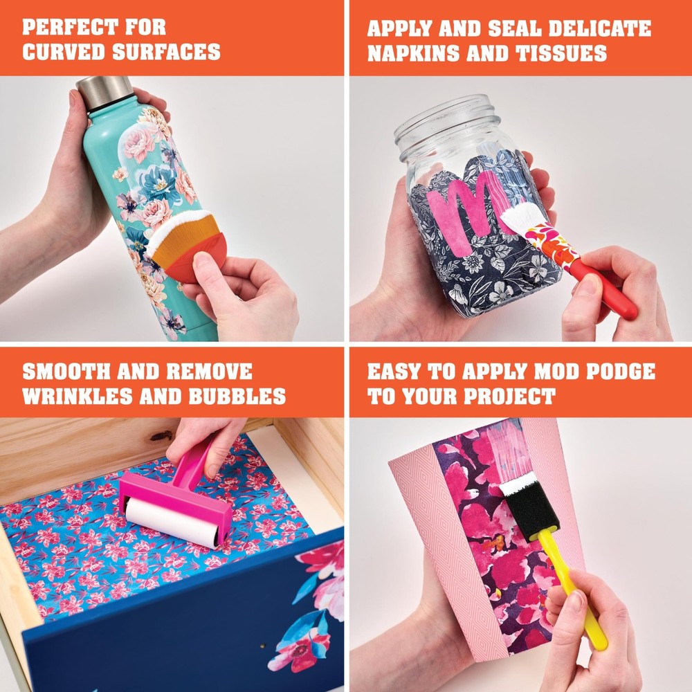 Mod Podge, Essential Decoupage Kit, Featuring 8 Formulas and 10 Assorted