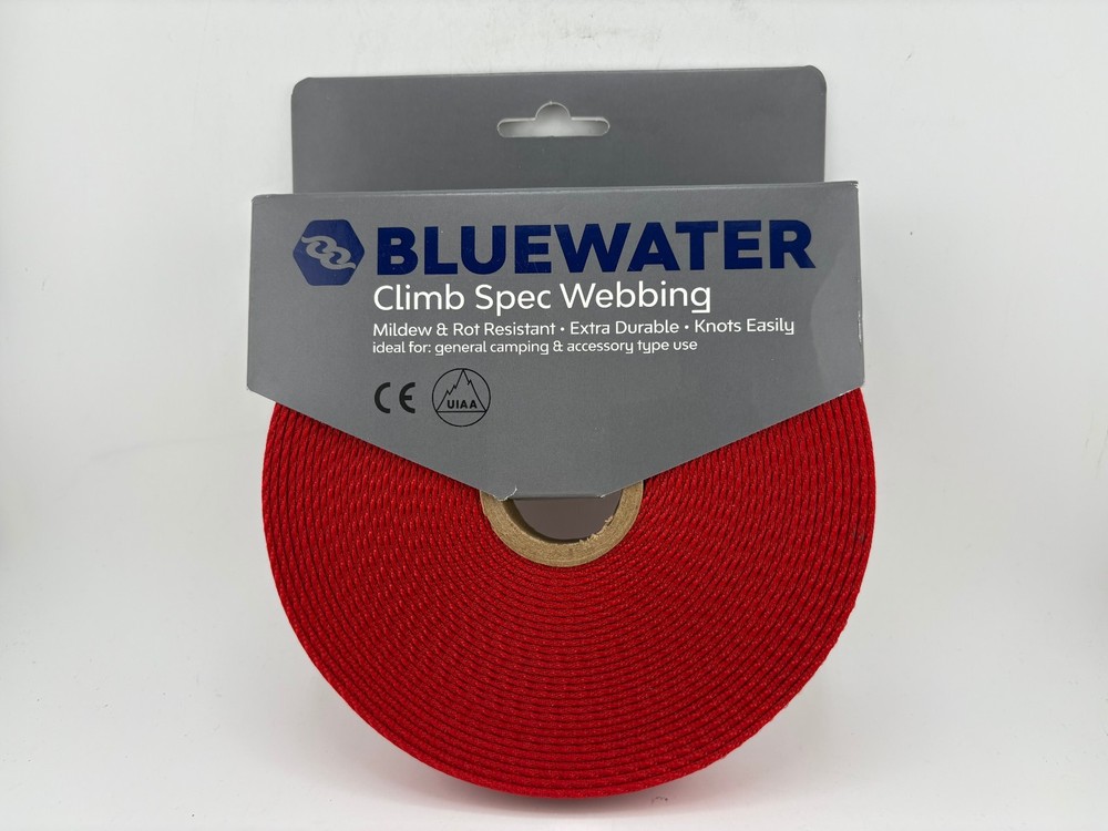 Bluewater Ropes Climb Spec Webbing 1" x 30' Web Disc Red 790130RD New