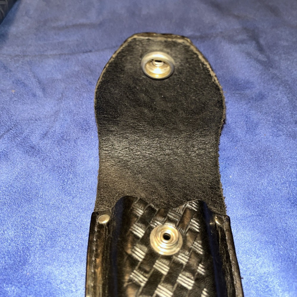 Leather Knife Sheath Case Black 5.75” Long , Belt Loop,Snap Close