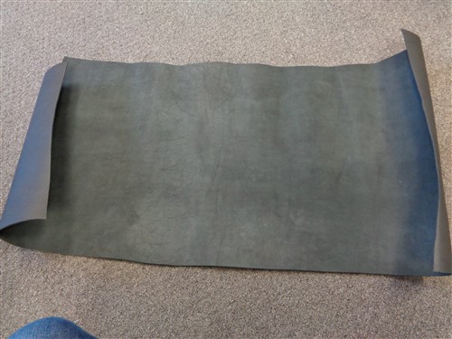 LEATHER HIDE BLACK TEXTURED WOVEN PATTERN 51" X 26"