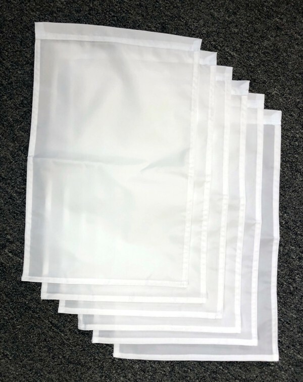 Sublimation Blank White Garden Flag (6 Pack) 12" x 18"