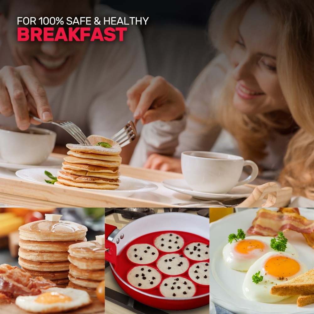Silicone Pancake Mold Nonstick Mini Pancakes Maker Fried Egg Rings Maker