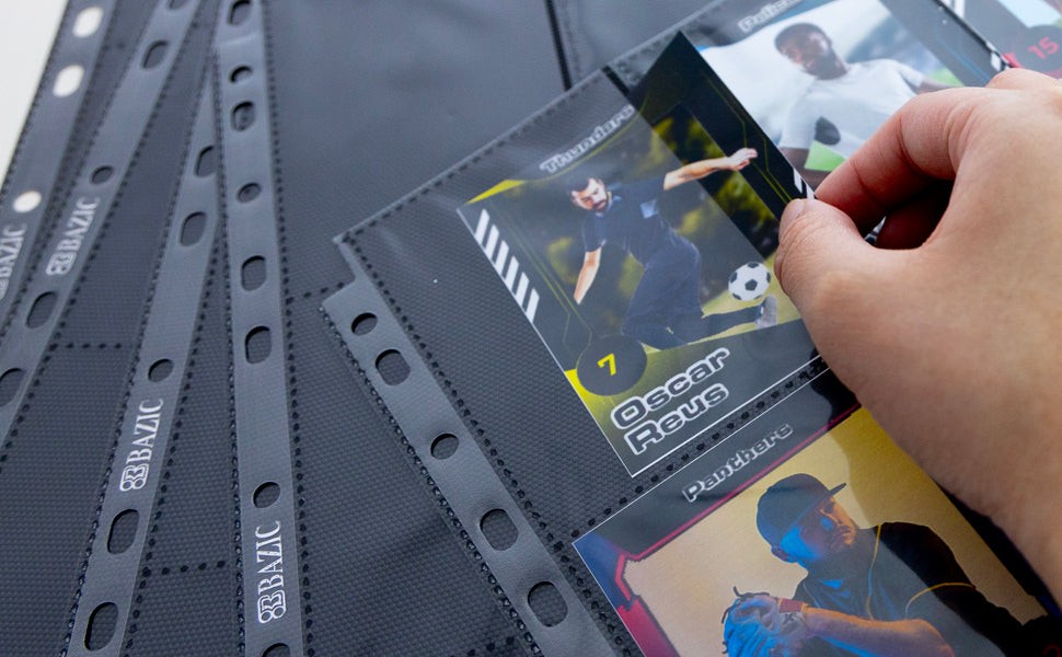 BAZIC Side Loading 9-Pockets Double Sided Trading Card Holders (5/Pack), 24-pack