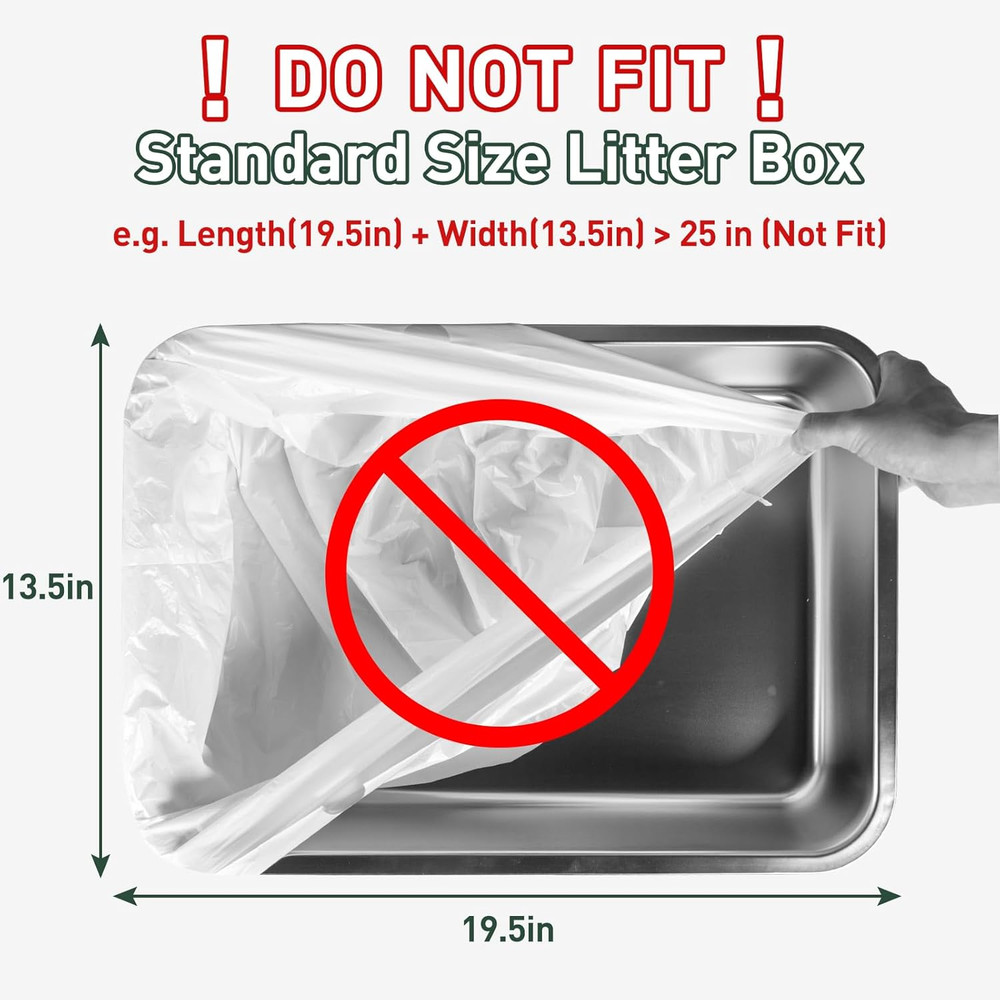 40 Count Cat Litter Box Liners for Automatic Cat Litter Box and Litter Box Robot