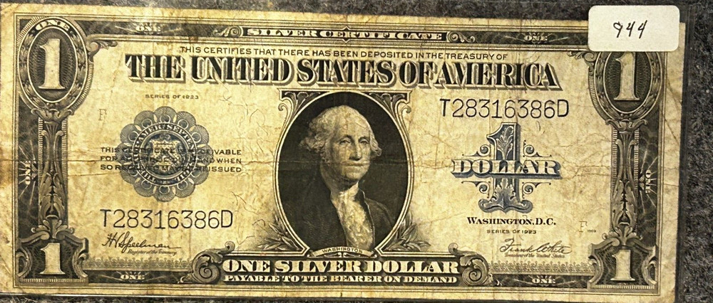1923 $1 Silver Certificate Blue Seal