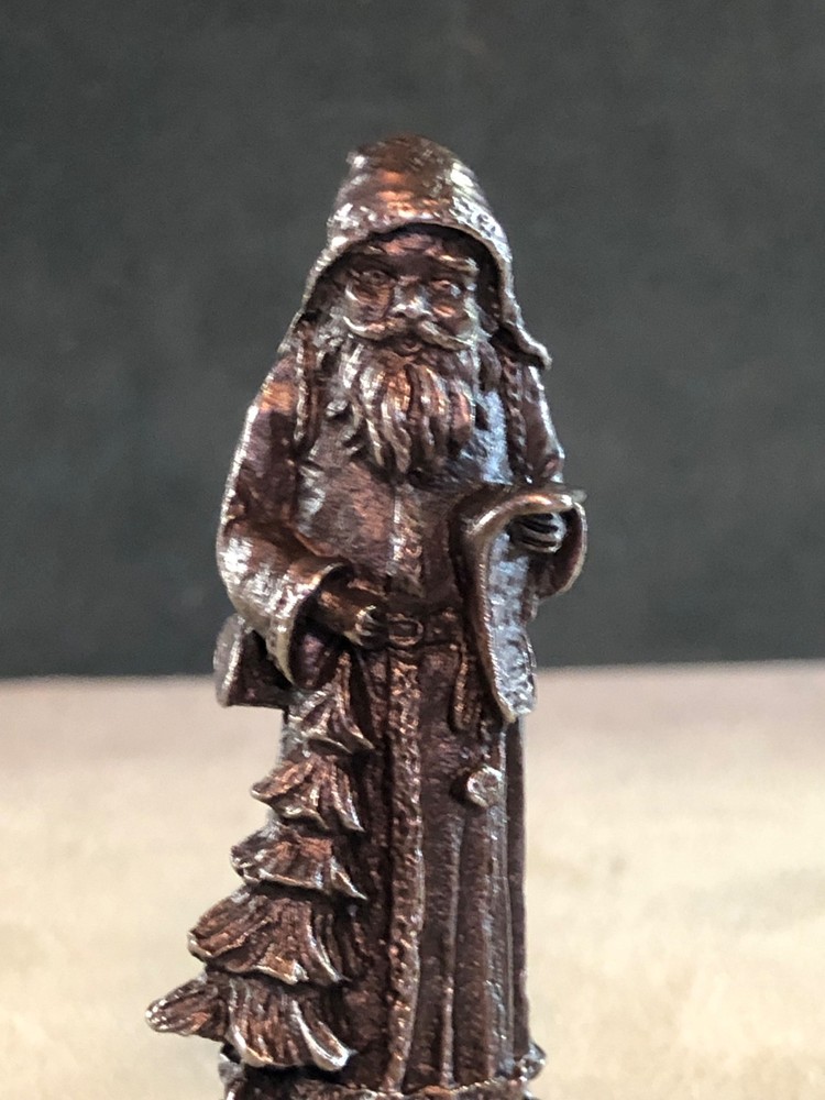 Father Christmas With Basket Pipe Tamper, Solid Fine Pewter