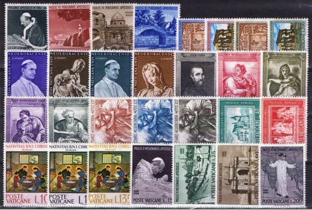 1964 - VATICAN - COMPLETE VINTAGE - 29 VALUES - NEW MNH