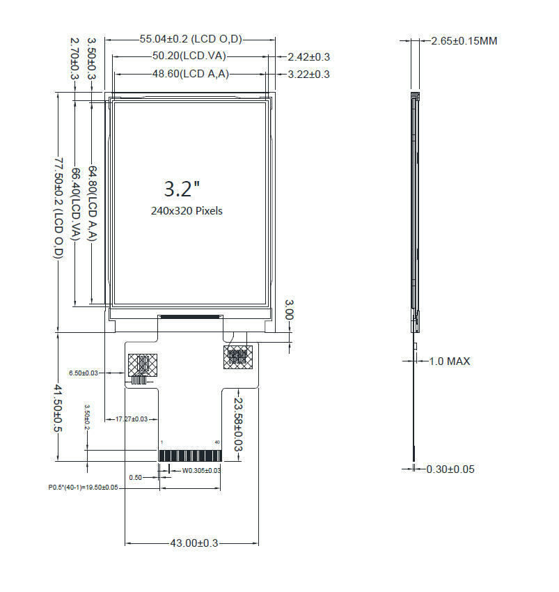 Serial SPI 3.2"TFT LCD Module Display,ILI9341 w/Resistive Touch Panel,Tutorial