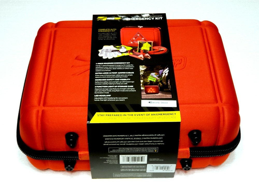 RoadTrip RT-6596-JB, 7-Piece Roadside Auto Emergency Kit