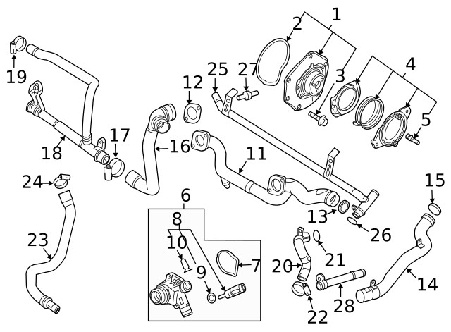 Genuine Volvo Engine Coolant Pipe O-Ring 975667
