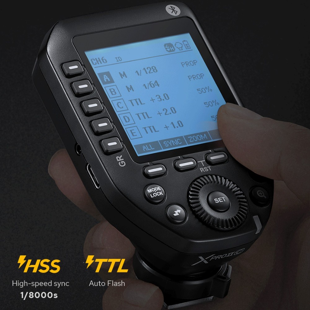 Godox XProII S TTL Wireless Transmitter 1/8000S Bluetooth Flash Trigger for Sony