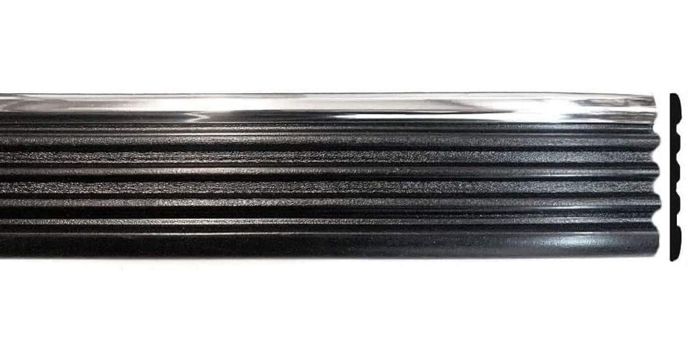 Automotive Authority Replacement Chrome Side Body Quarter Roll - 80", Black
