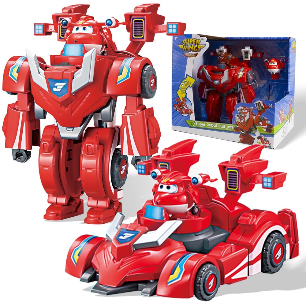 Super Wings Transformable 7 Inches (Main Figure), 2 (Mini Red