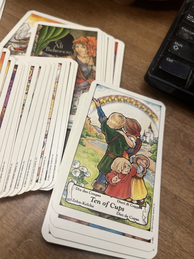HANSON ROBERTS TAROT DECK 1985 COMPLETE GREAT CONDITION BX WEAR