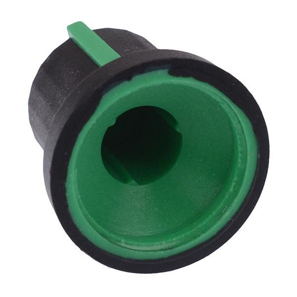 Green Soft Touch 6mm Splined Knob K87MBR