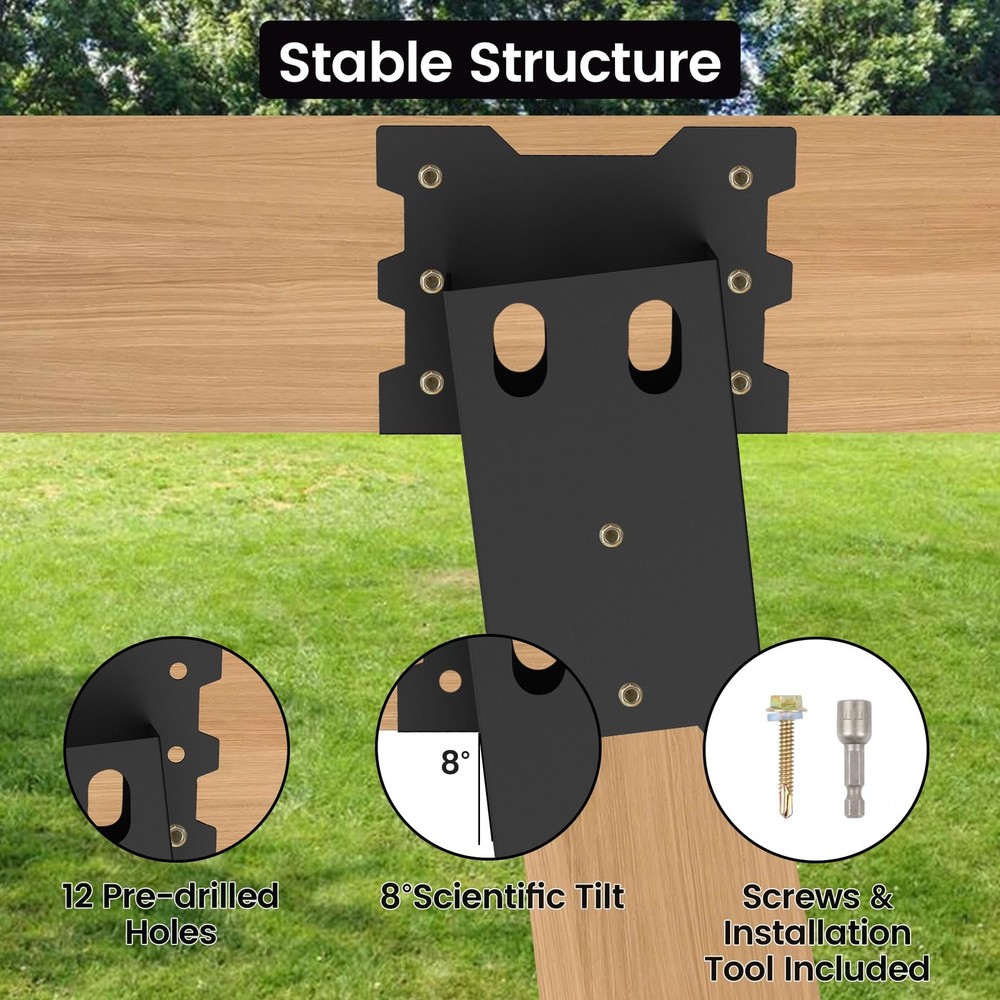 Deer Blind Brackets, Outdoor 4 x 4 Platform Bracket,(8 Pack)