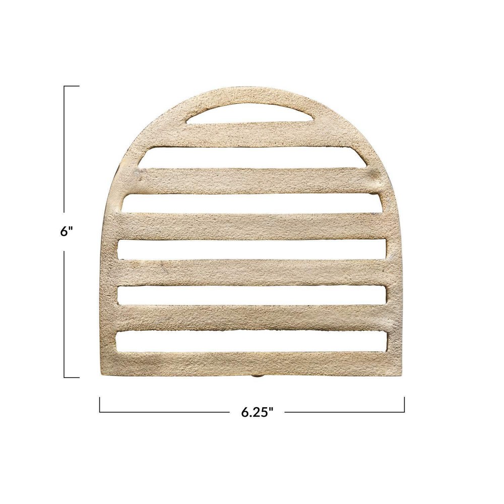 Gold Finish Cast Aluminum Arched Trivet