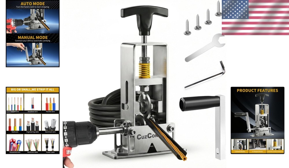 Compact and Lightweight Wire Stripping Machine for DIY and Professional Use