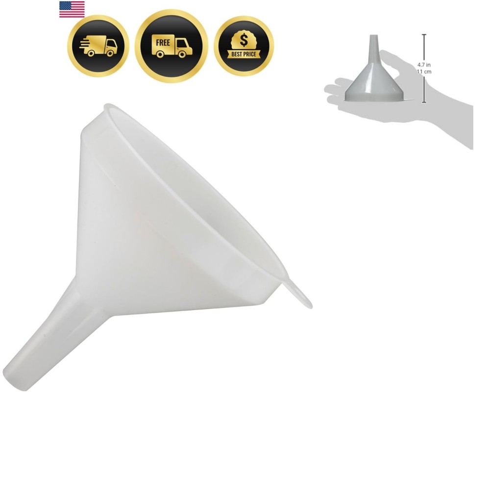 8oz Funnel, Plastic, 4-1/4"