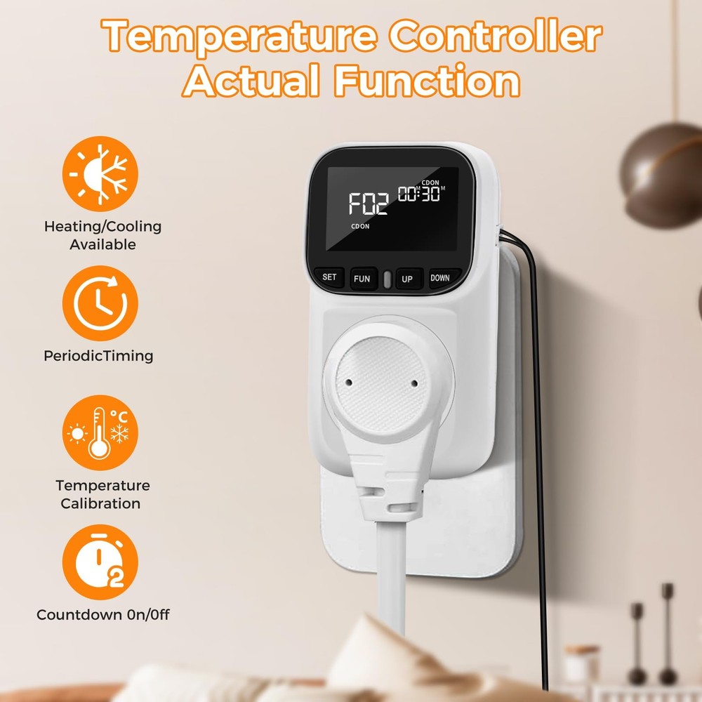 Controller Outlet - Precise Heating/Cooling Control for Digital Temperature