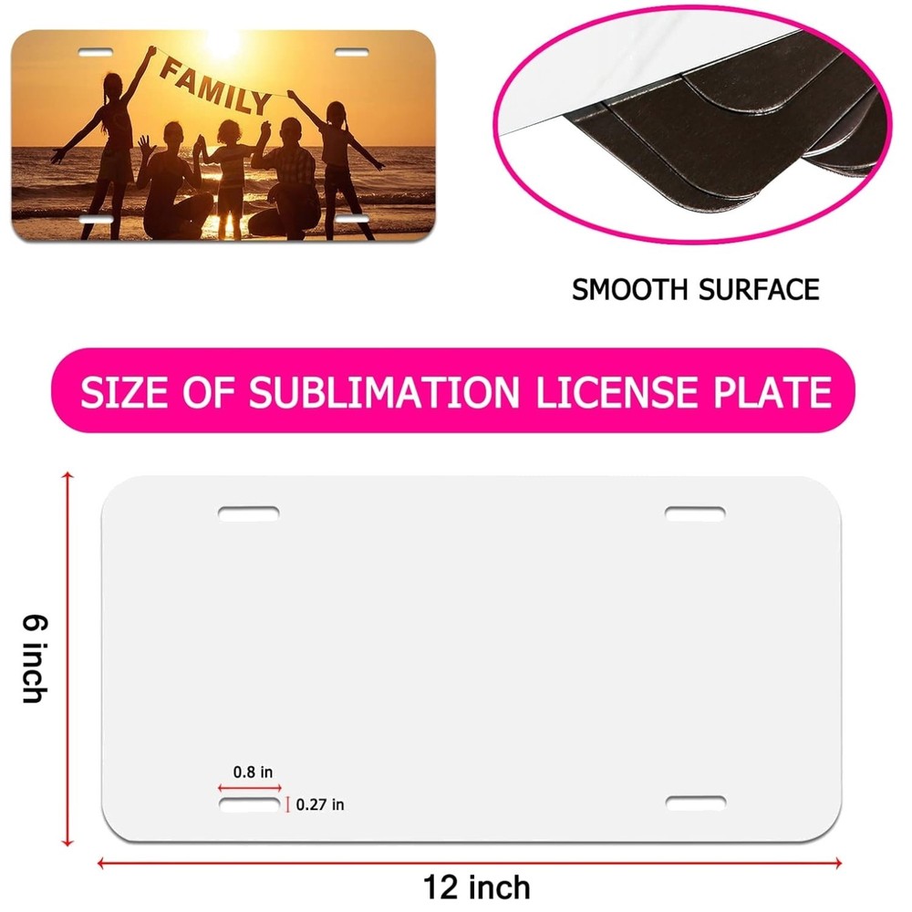DIY Sublimation Aluminum Tags for Custom Designs - 20 Pcs