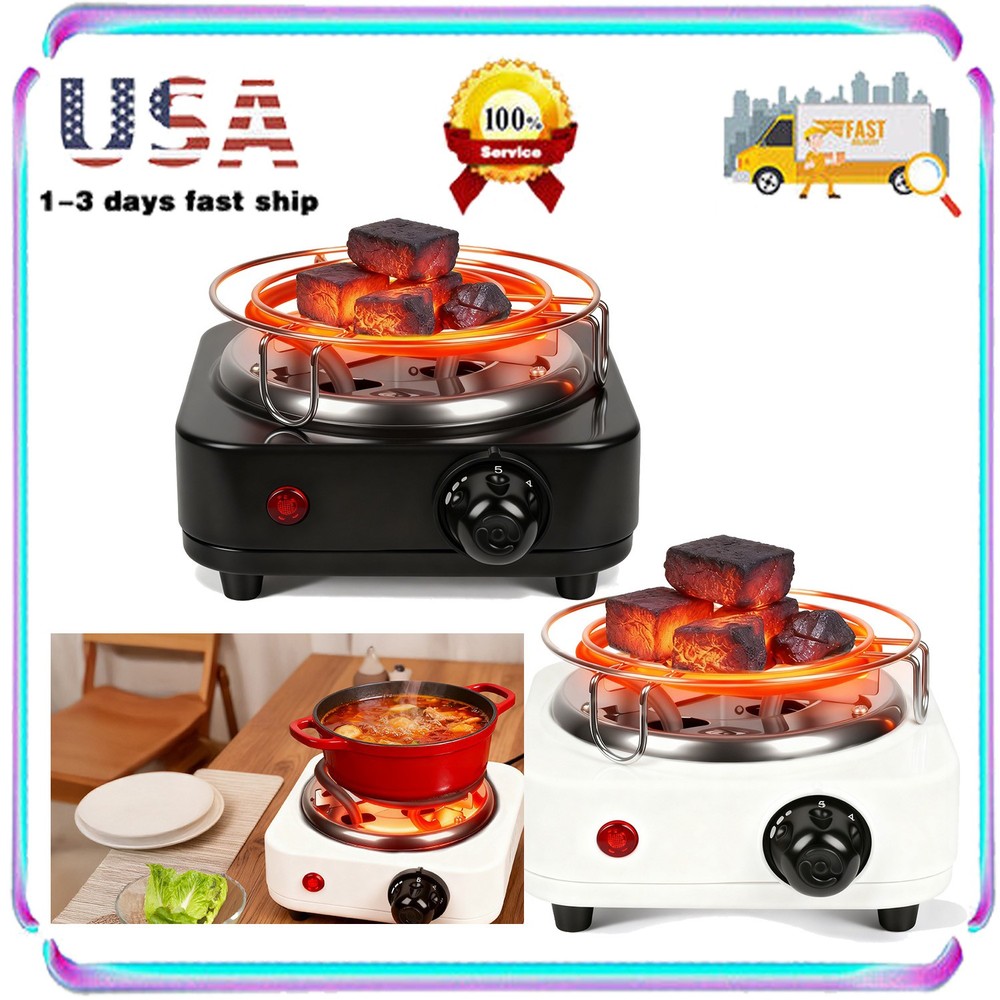 Adjustable 500W Charcoal Burner With Thermostat Control For Hookah Use