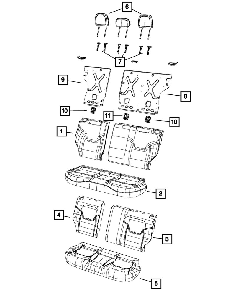 Genuine Mopar Seat Release Bezel Left 6DD96LXHAA