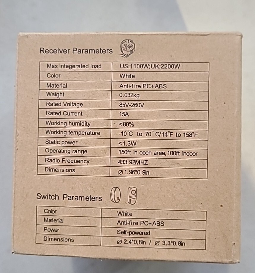 Wireless Switch Kit New