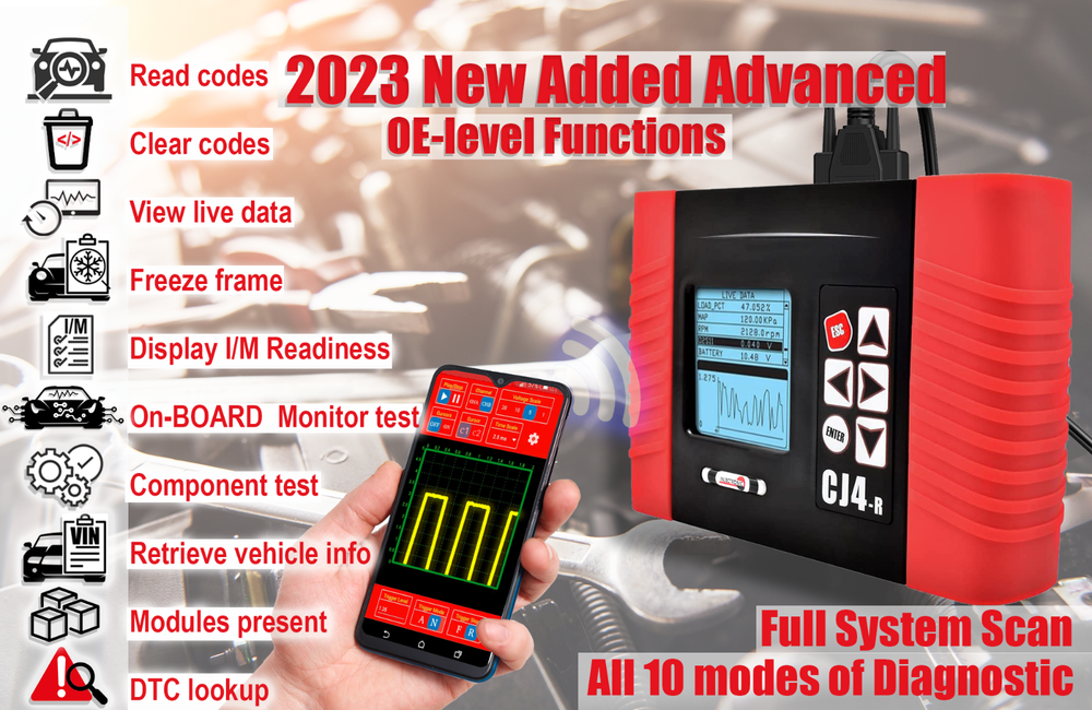 Injectronic CJ4R Bi-directional scan tool full system diagnostic scanner
