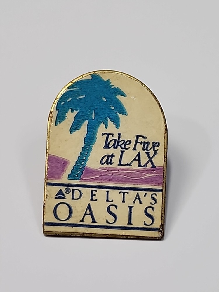 Delta's Oasis Lapel Pin Take Five At LAX