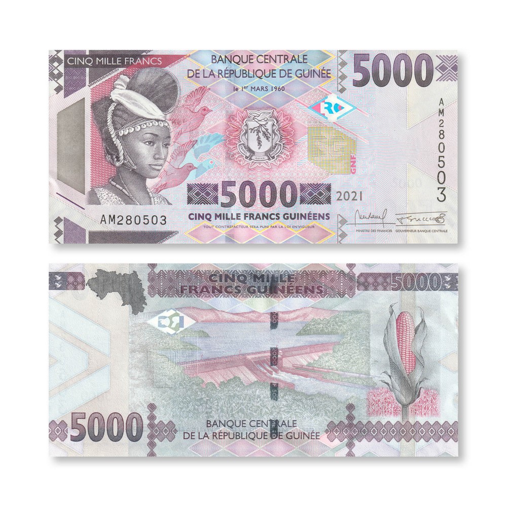Guinea 5000 Francs, 2021, B340c, P49, UNC