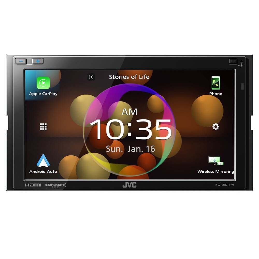 JVC KWM875BW 6.8” Double-DIN Touchscreen Multimedia Receiver