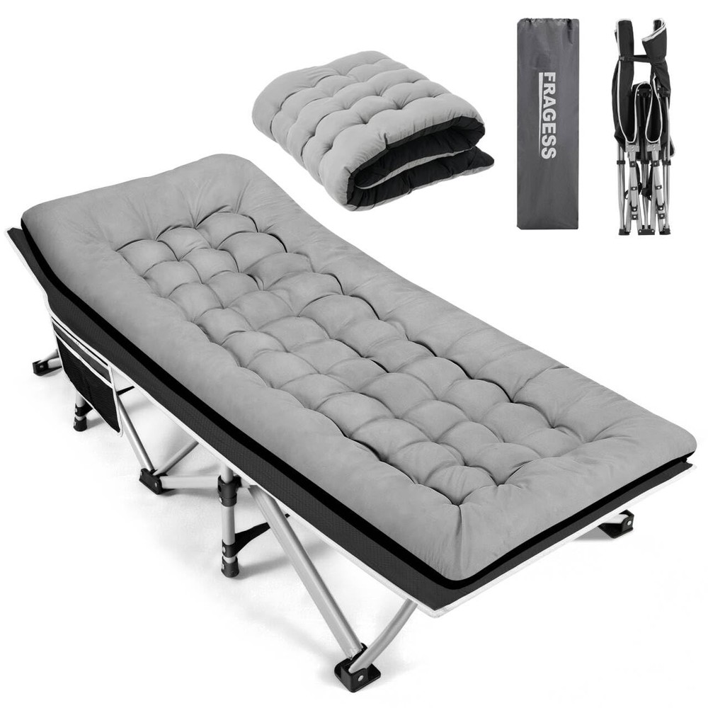 Portable Camping Cot, Sleeping Cots for Adults, 28" Extra Wide Folding Cot Ma...