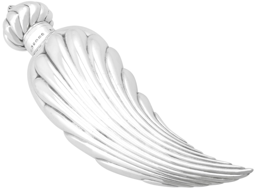 Antique Victorian Sterling Silver Scent Flask (1889)
