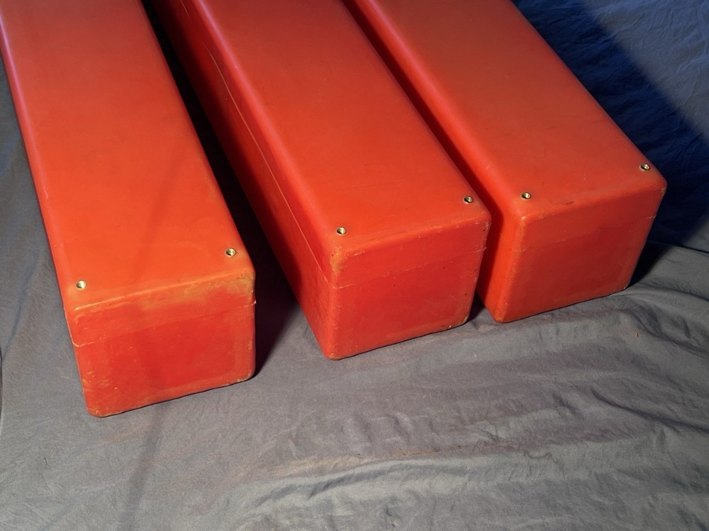 3 4’ Red Gold Dredge Pontoons