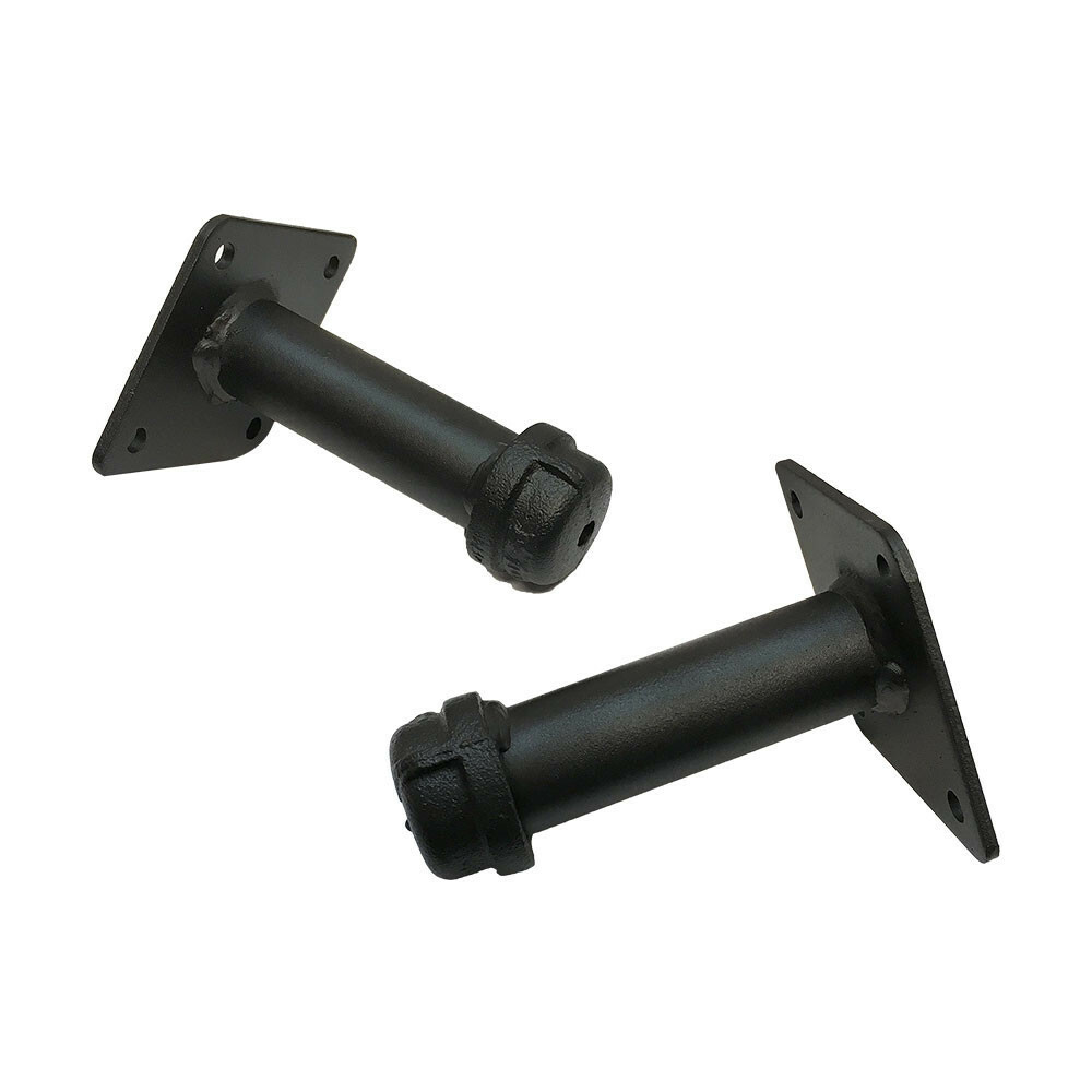 Shelf Support Pipe Style Faceout for Wall Mounted Pipeline Black 4 Pc 3 Inch