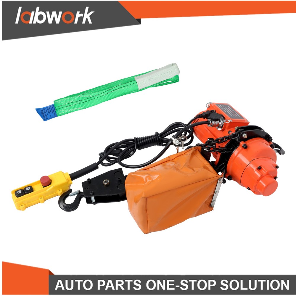 Labwork 2200lbs Electric Chain Hoist Single Phase Overhead Crane 10FT Lifting