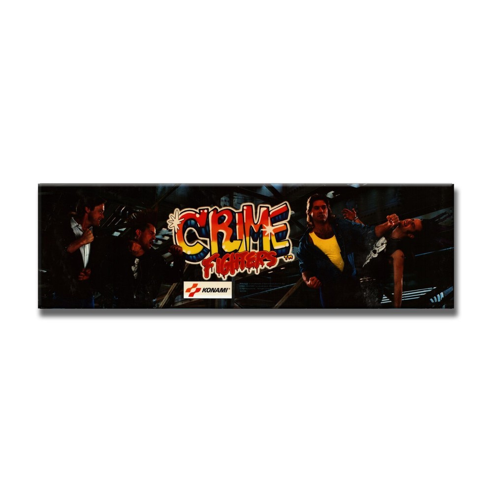 Crime Fighters Premium Arcade Marquee Insert Reproduction Header/Backlit Sign