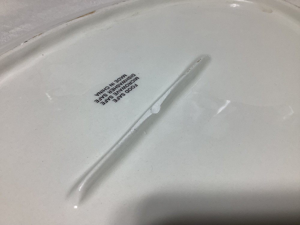 Oval Ceramic Easter Bunny Platter