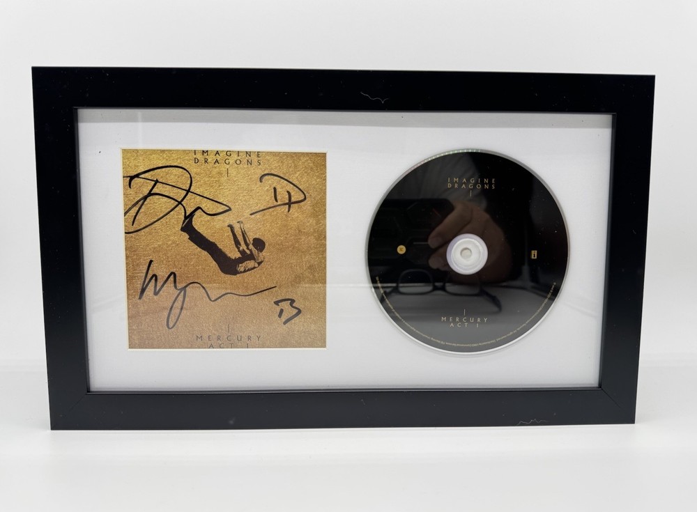 IMAGINE DRAGONS Signed Autographed MERCURY ACT 1 Framed CD Display Horizontal