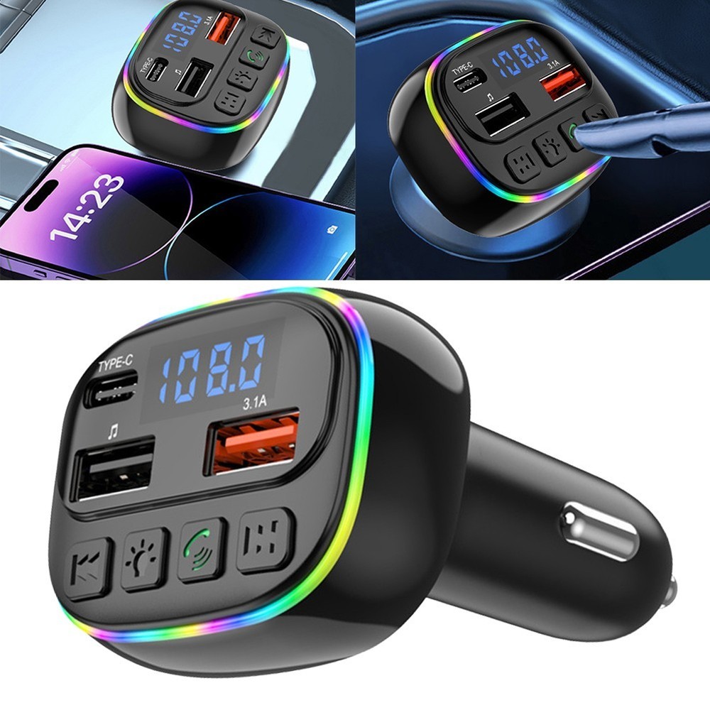 Efficient Car Charger with FM Transmitter Functionality for Music and Calls