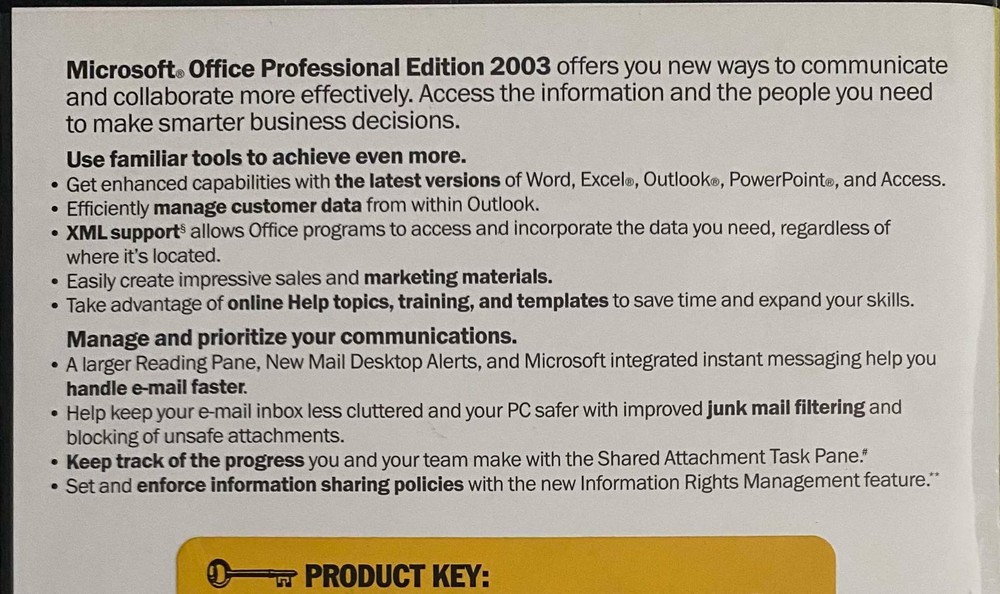 Microsoft Office Professional Edition 2003 with Windows XP Service Pack 2 CD