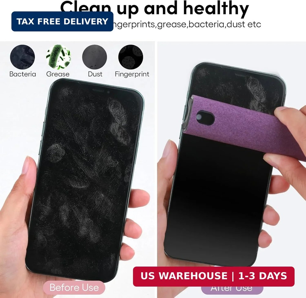 3in1 Fingerprint Proof Screen Cleaner Spray Kit Touchscreen Mist+Microfiber Wipe