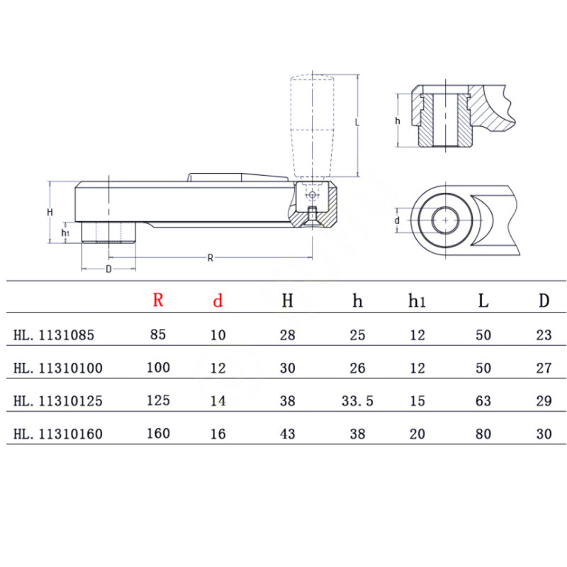 Folding Handle Crank Handle Revolving Handle CNC Replacement 12mm，100mm Length