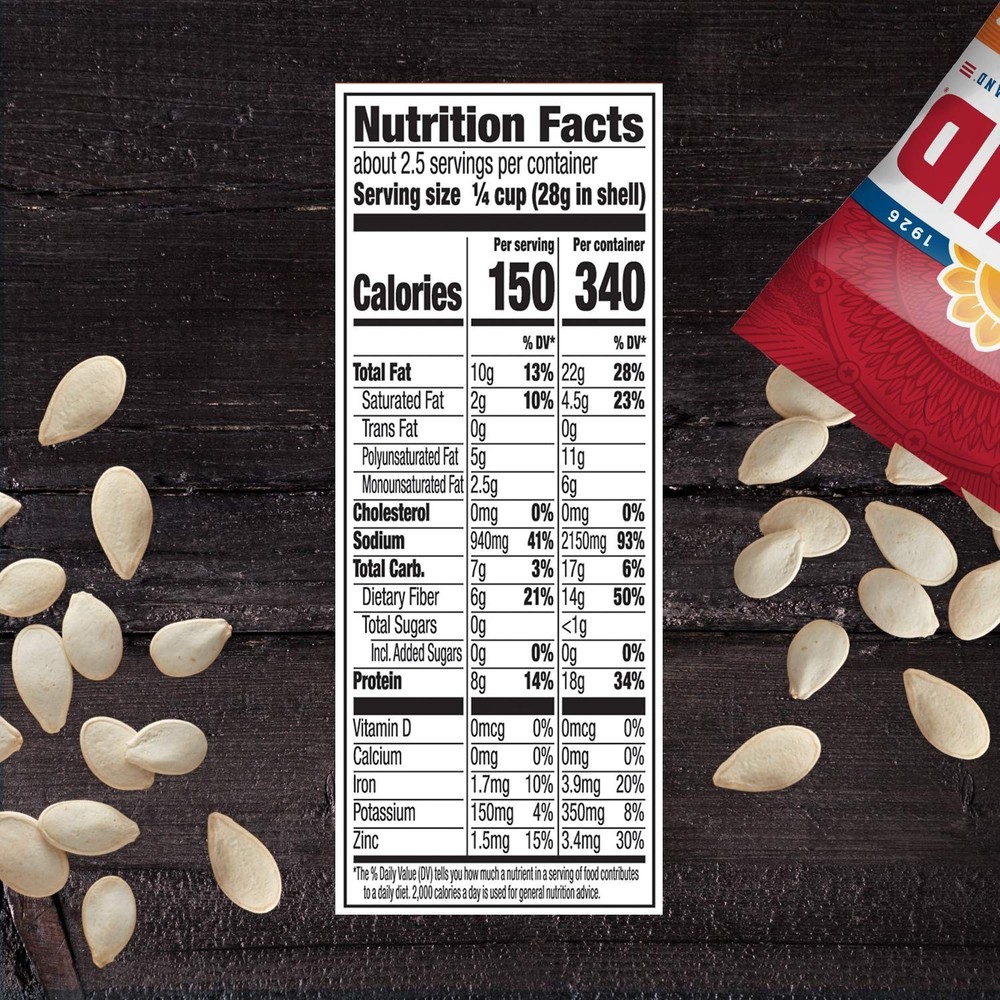 David Pumpkin Seeds Original - 2.25 oz x (6)