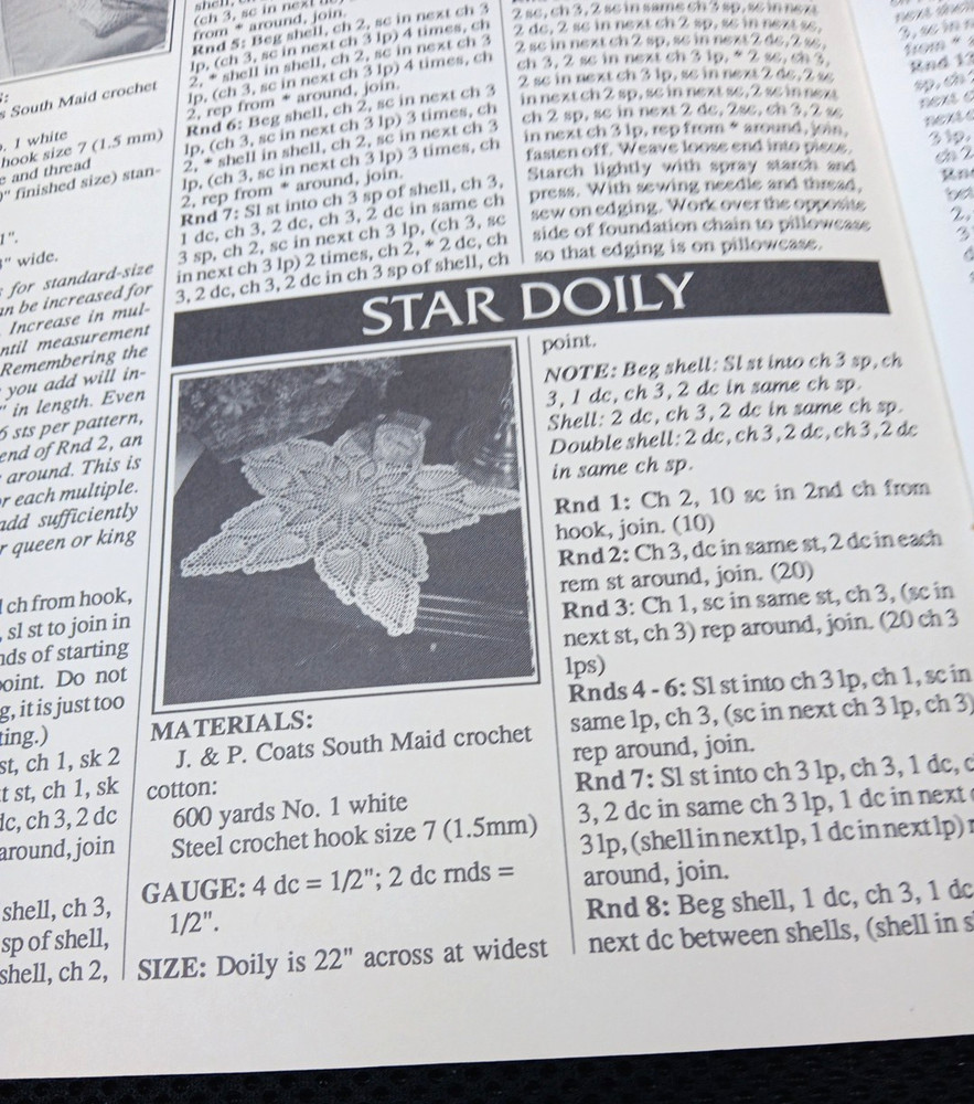 Pineapple Sensations Crochet Patterns Booklet 7 Patterns,1990