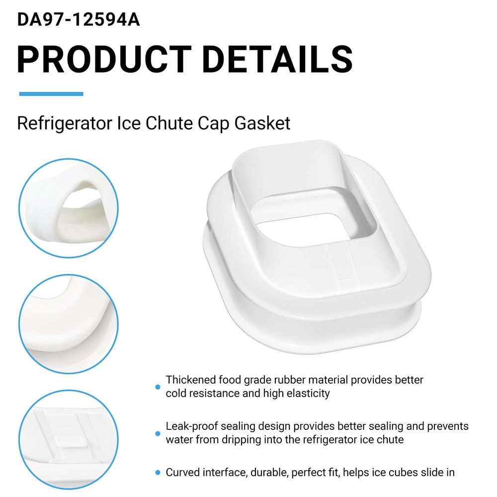 DA97-12594A Ice Chute Gasket Replacement Kit for Samsung Refrigerator...