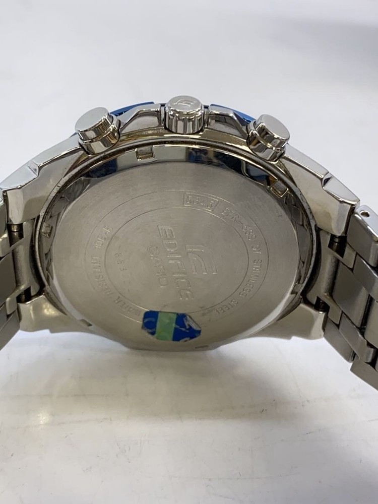 CASIO quartz watch analog NVY SLV EFR 539